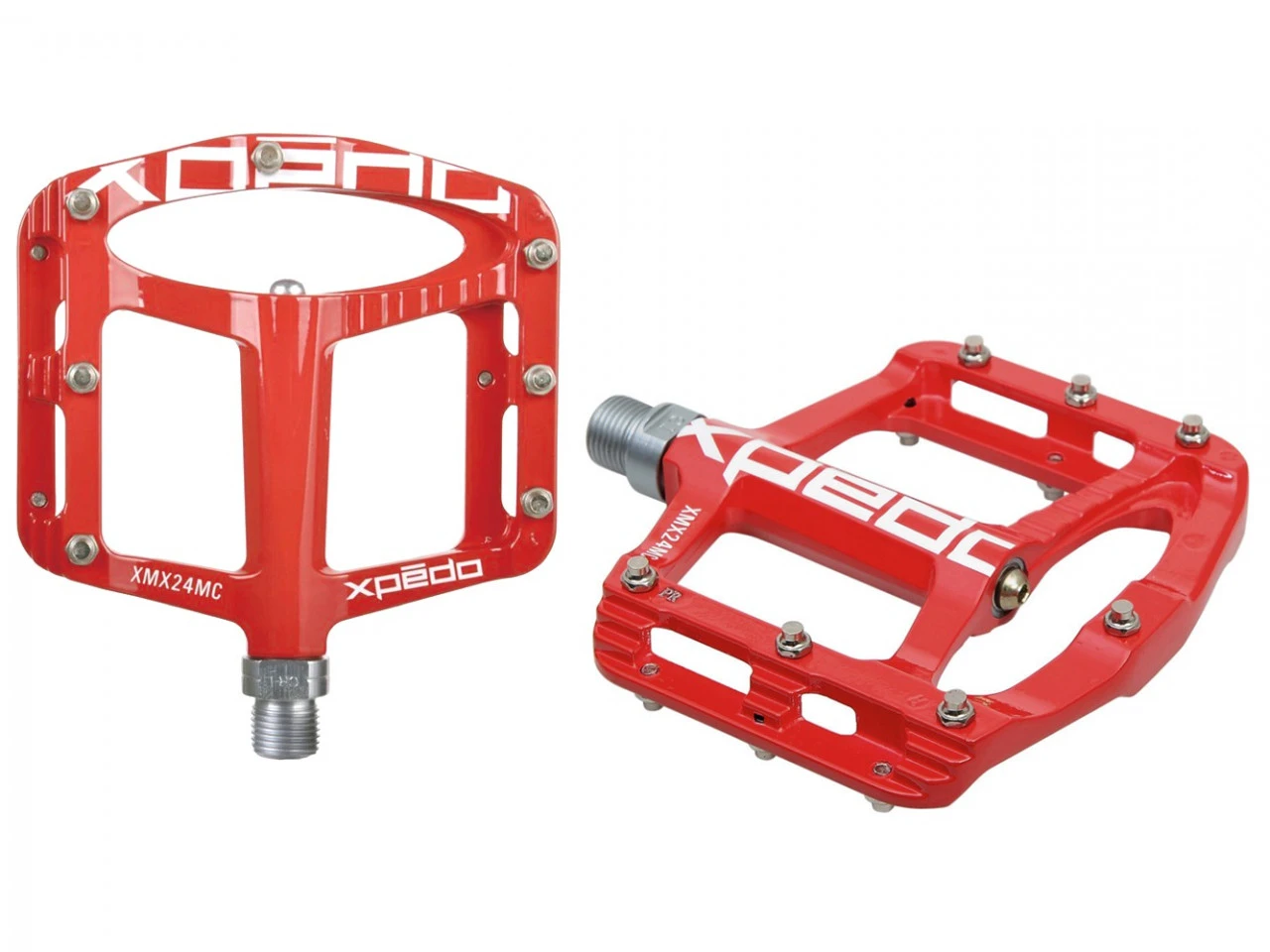 1. Pedale Platforma Xpedo Spry 9/16 MTB Freeride Rosu