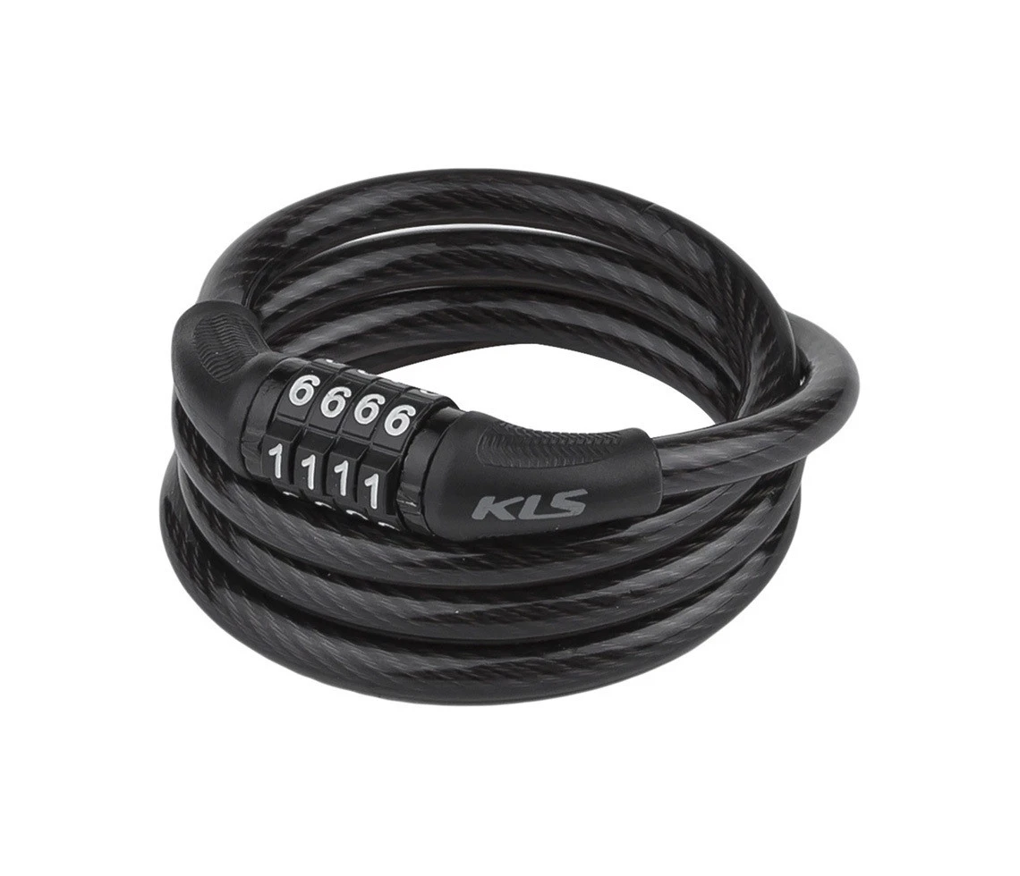 1. Antifurt spirala Kellys Code, cifru, 1000mm, negru