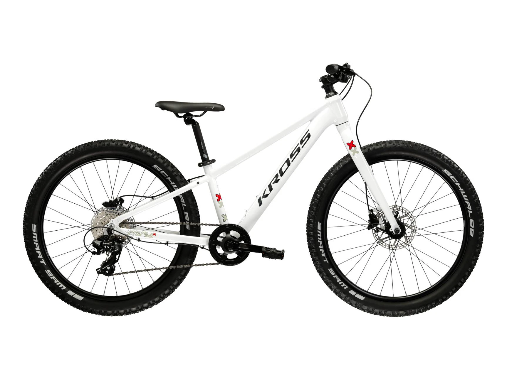 1. Bicicleta Copii Kross Level JR 2.0 24 M 2026 Alb-Negru