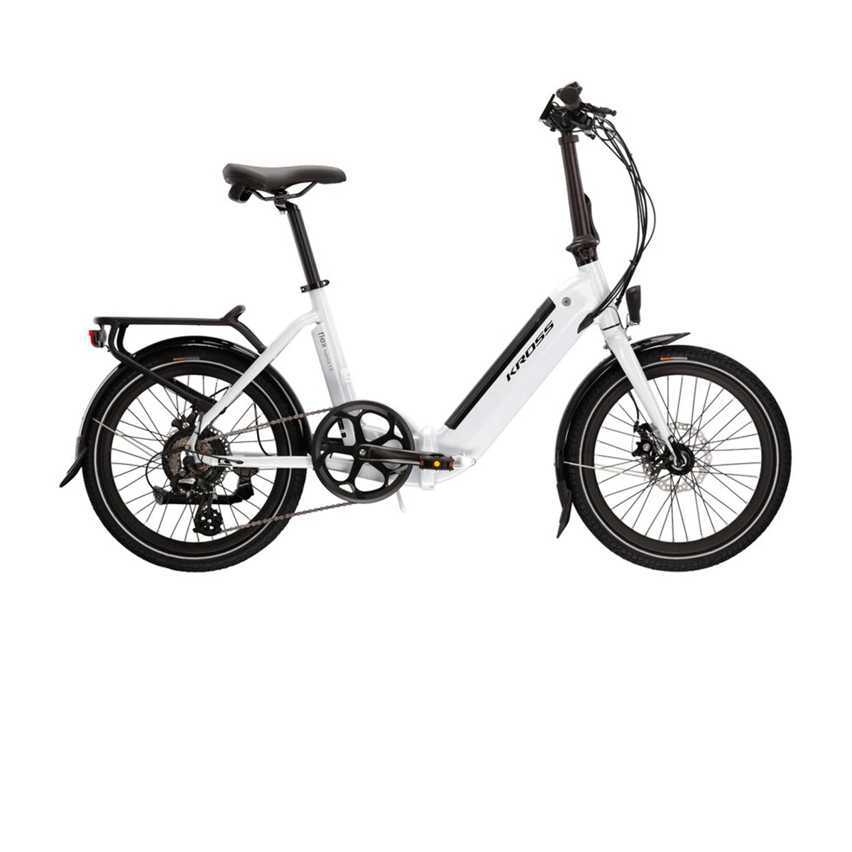 1. Bicicleta Electrica Pliabilă Kross FLEX Hybrid 1.0, gri-negru