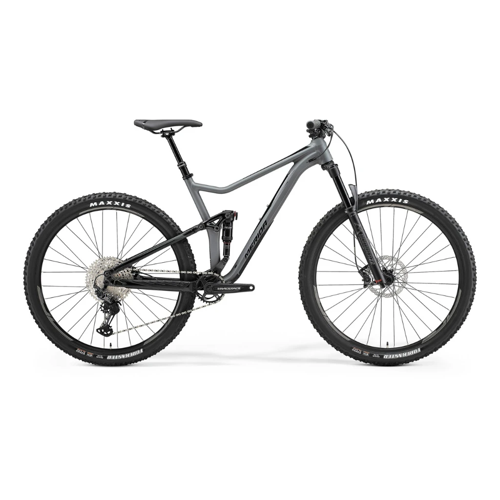 1. Bicicleta Full Suspension Merida One Twenty 600, Gri-Negru L