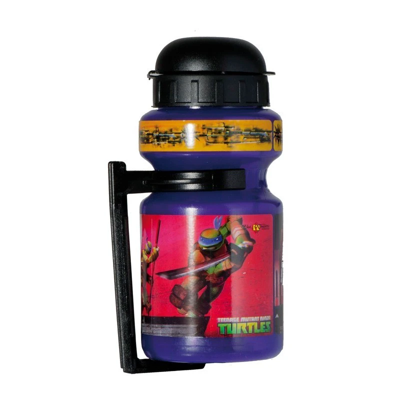 1. Bidon Apa Bicicleta Turteles, 300ml, cu suport