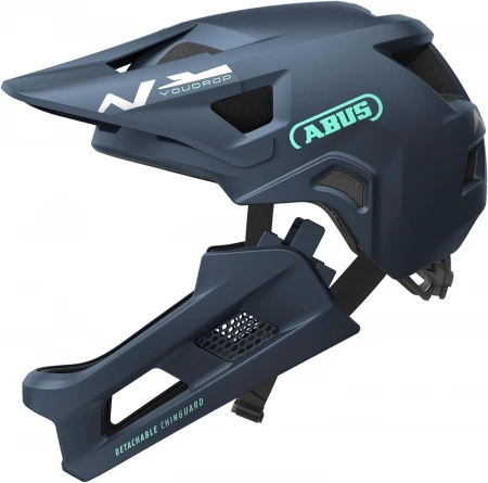 1. Casca Bicicleta Full-Face Copii Abus Youdrop FF Albastru S