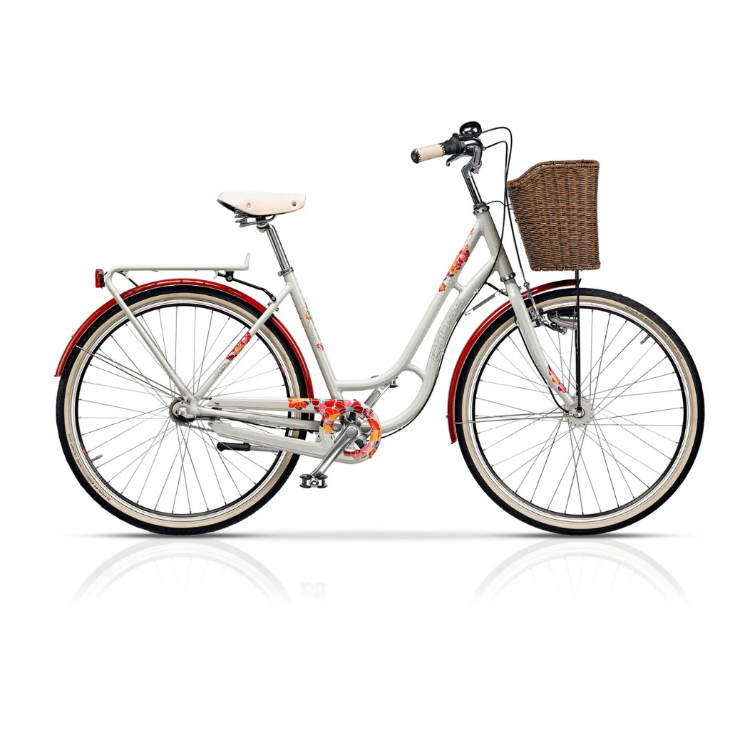 1. City Bike Cross Picnic, Alb-Rosu, 55cm