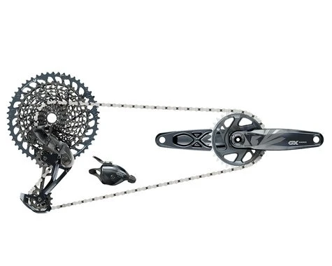 1. Groupset SRAM GX EAGLE (LUNAR) (1 X 12 SPEED) (32T) (DUB BOOST) (170MM), Culoare: Black