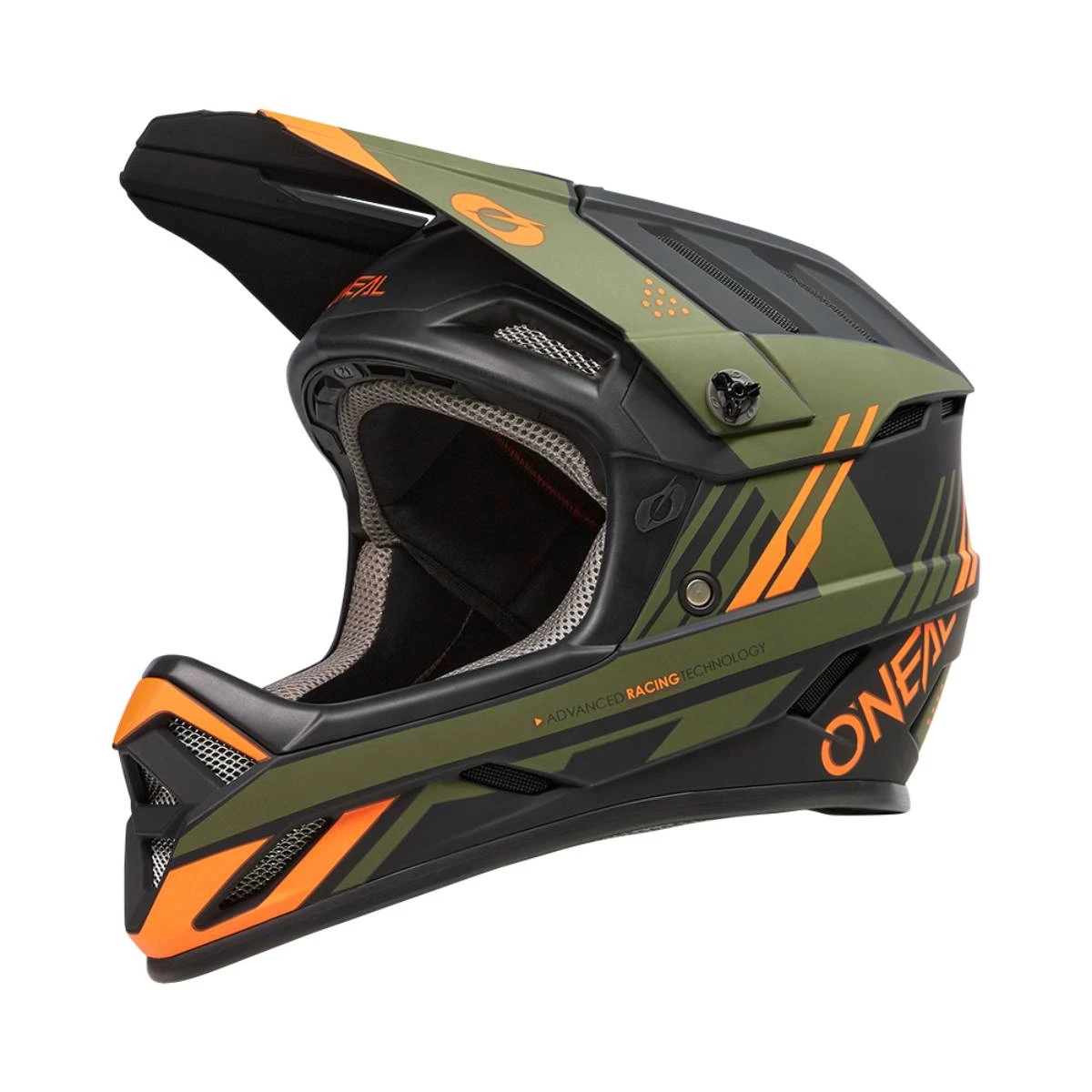 1. Casca Full-Face ONeal Backflip Strike V23 Negru-VerdeS(55-56cm)
