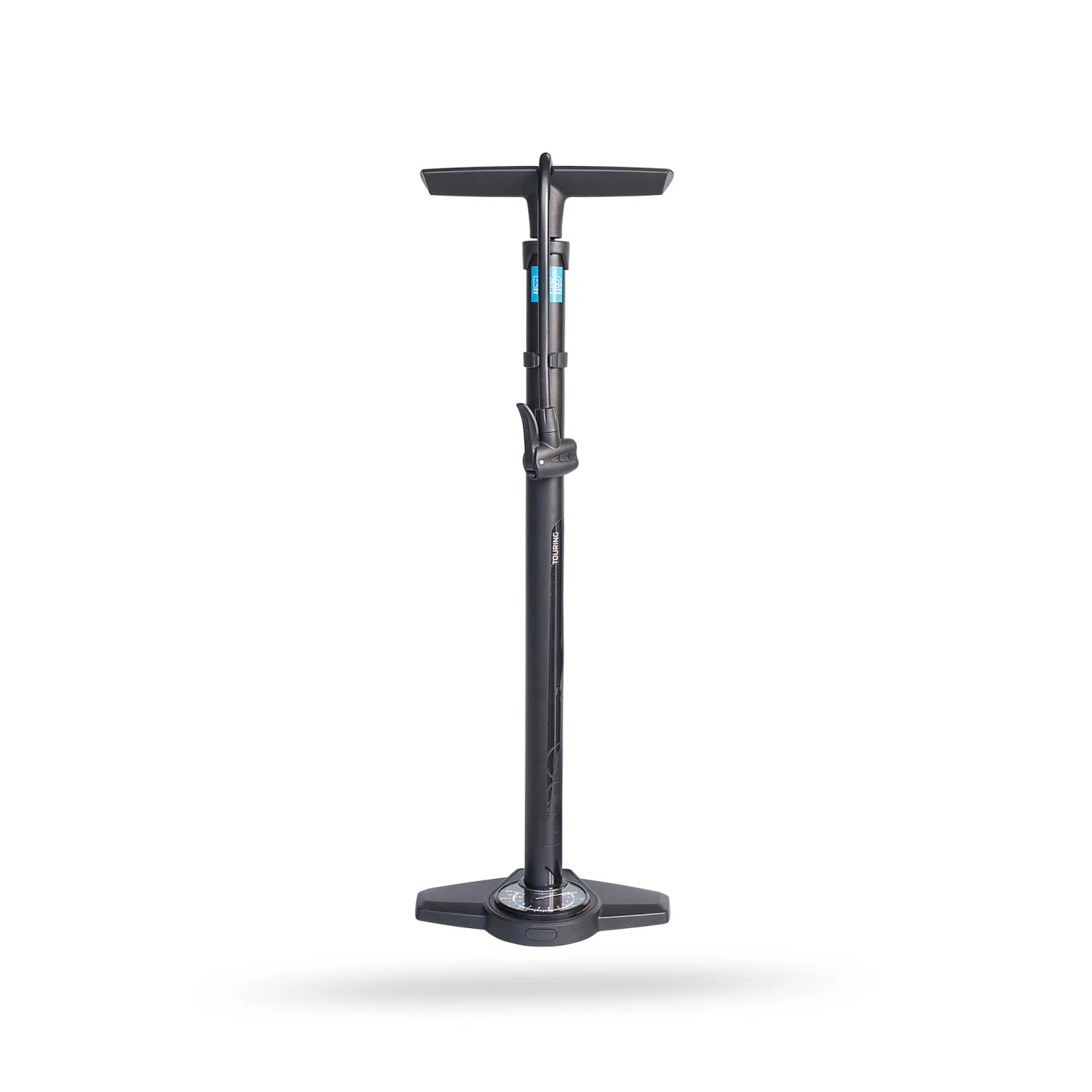 1. Pompa Bicicleta Podea PRO Touring, cilindru otel, manometru