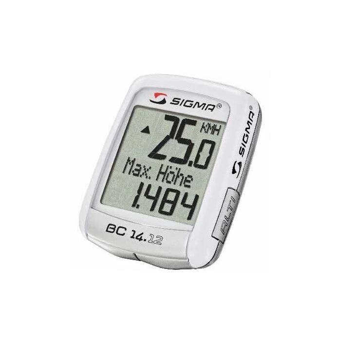 1. Kilometraj Bicicleta Sigma BC 14.12, cu fir, alb