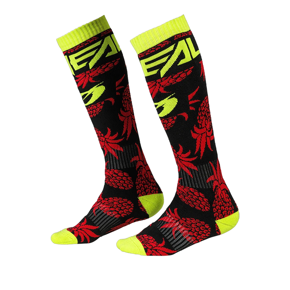 1. Sosete Ciclism O'Neal PRO MX Fresh Minds Multi, Rosu, galben - Unisize