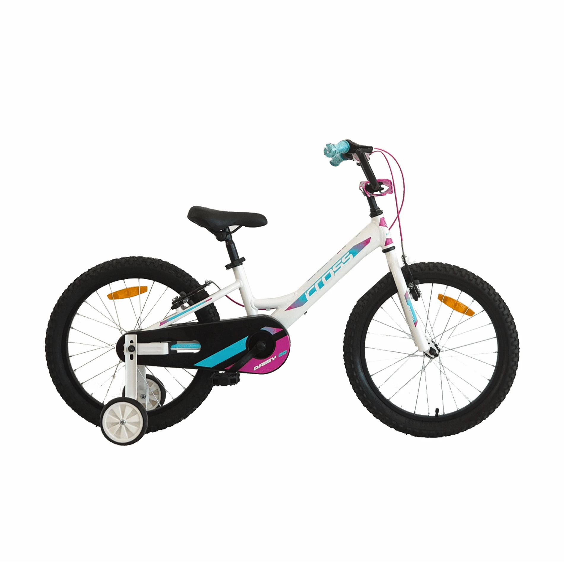1. Bicicleta Copii cu Roti Ajutatoare Cross Daisy 20 Alb Unisize