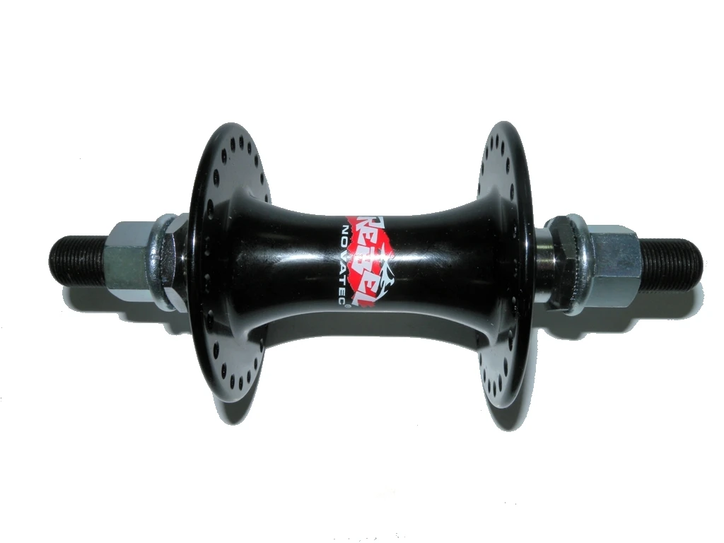 1. Butuc Bicicleta Fata BMX Novatec, 48 gauri, negru