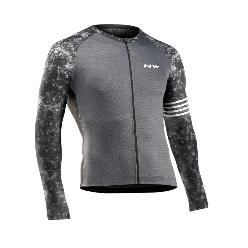 1. Bluza Ciclism Tehnic Northwave Blade L/S, negru-gri XL