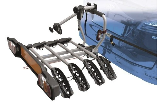 1. Suport Auto Peruzzo SIENA 668/4 cu montare pe carligul de remorcare pentru 4 biciclete Rabatabil