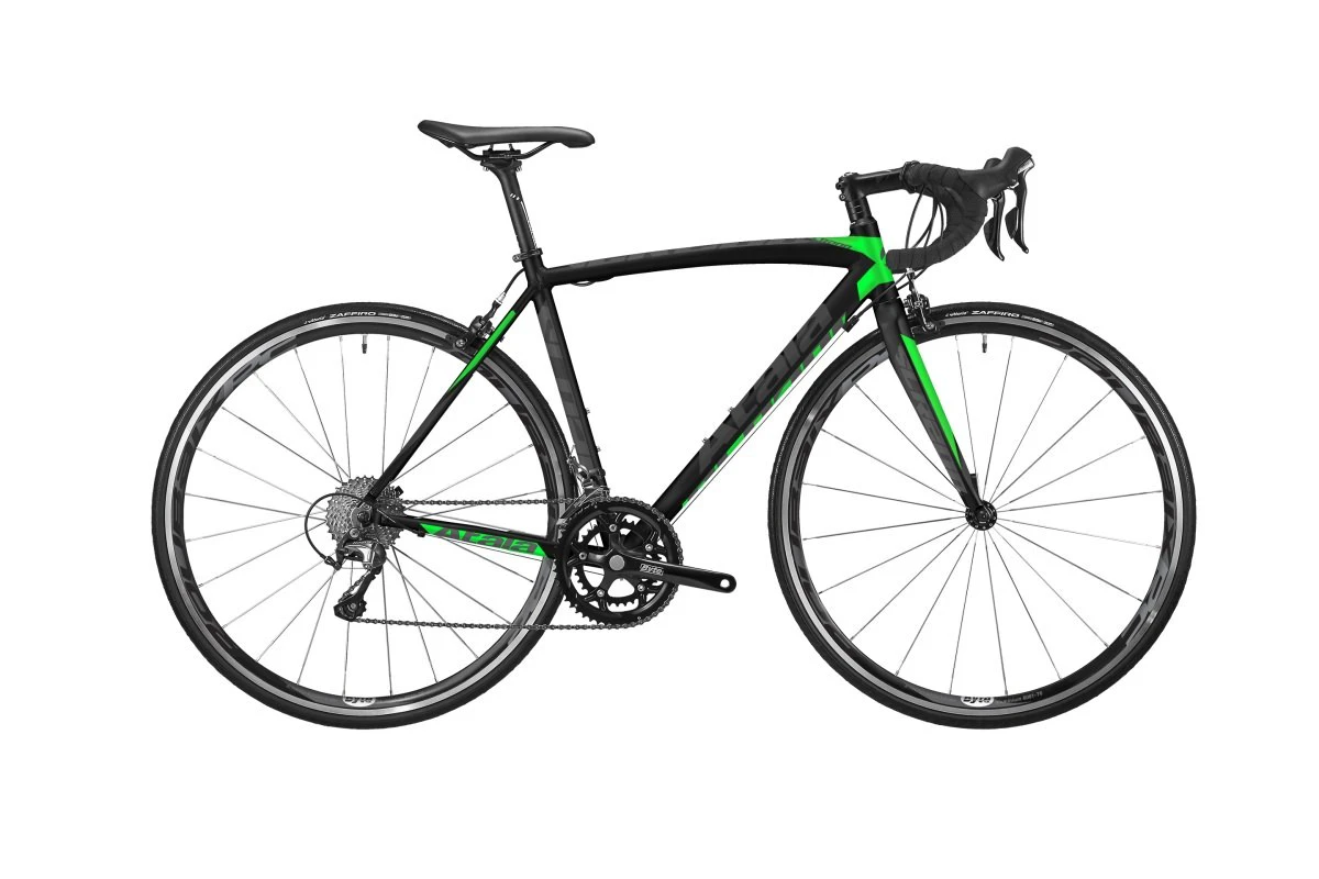 1. Bicicleta de Sosea ATALA SLR 200, BLACK/NEON GREEN MATT, 51 cm