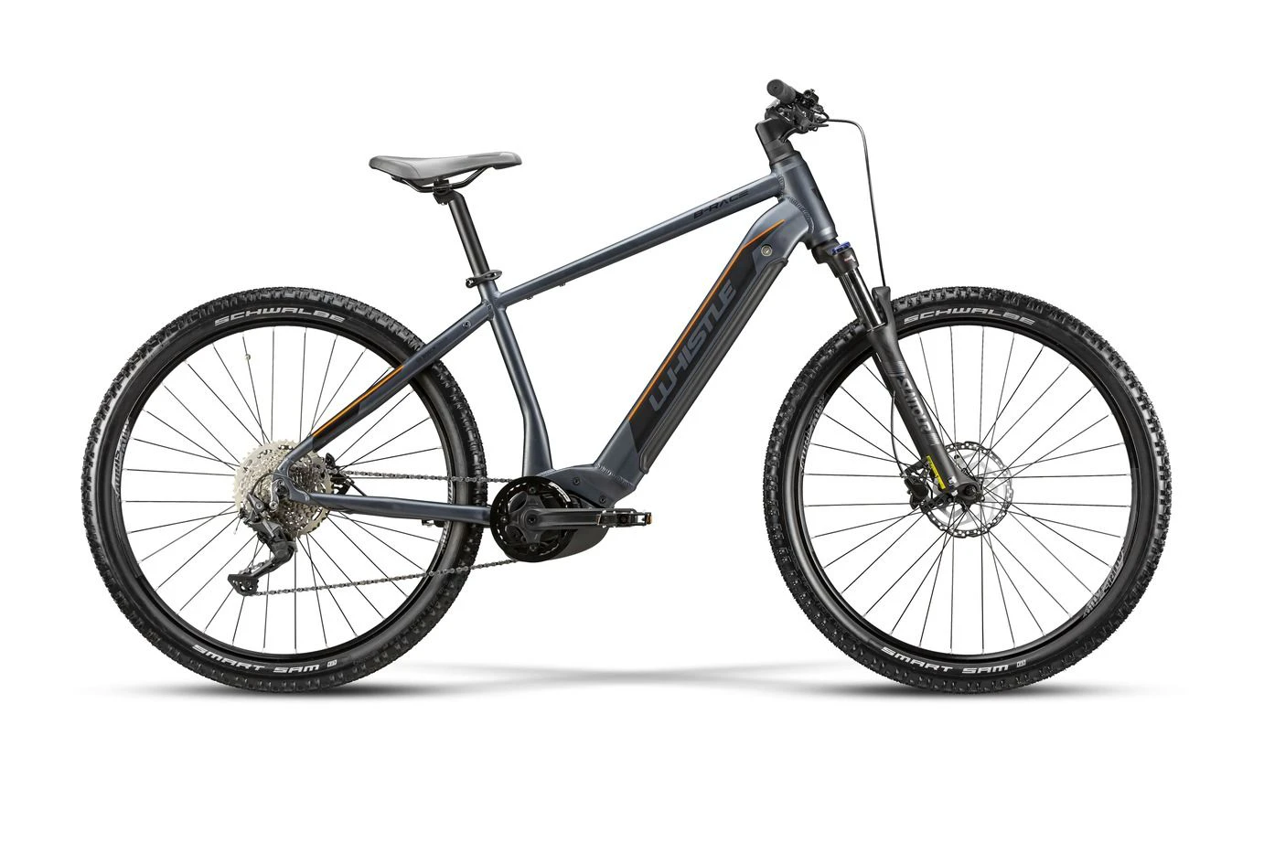 1. Bicicleta Electrica MTB Hardtail WHISTLE B-Race A7.2 X5 Bosch 500Wh, Anthracite/Black, 40 cm