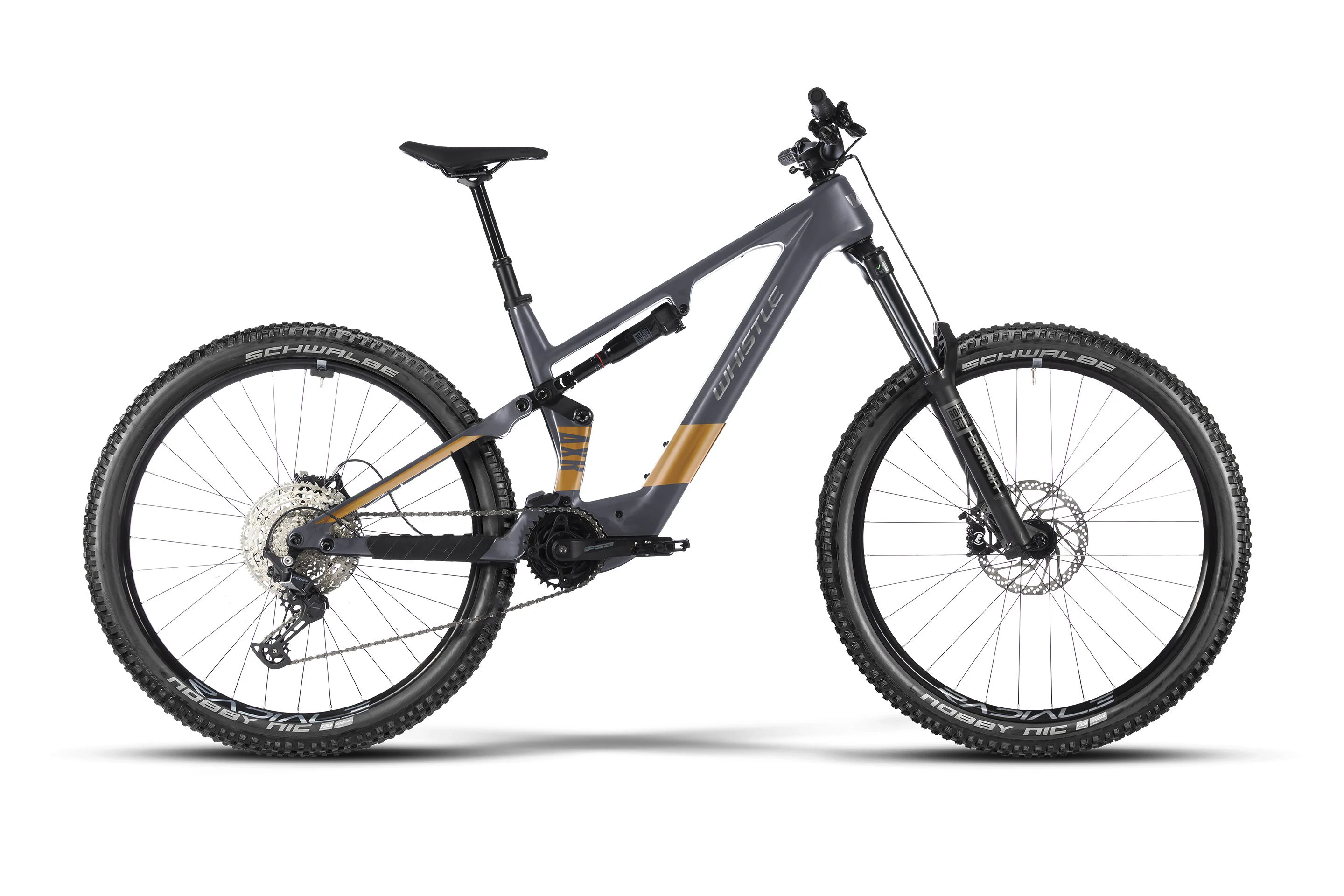 1. Bicicleta Electrica MTB Full Suspension WHISTLE AXR C6.6 Avinox M2S XT 800Wh - 150Nm