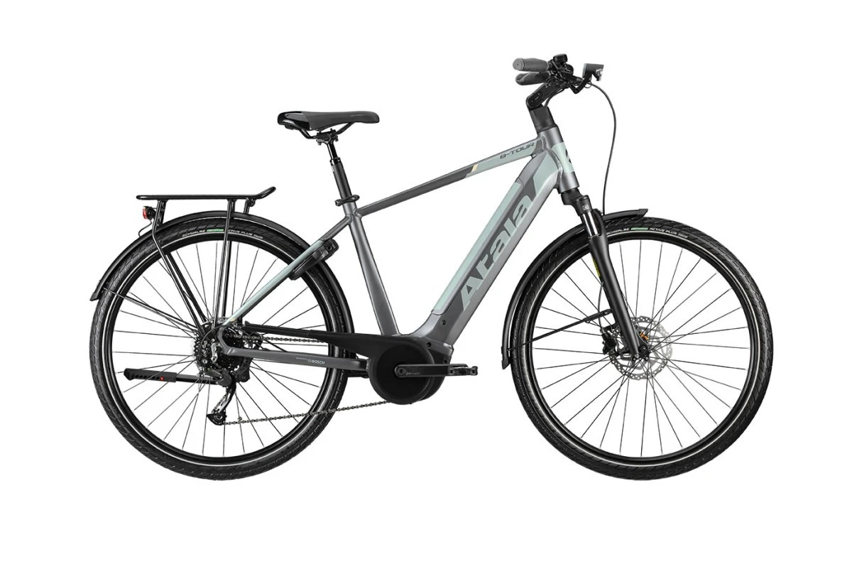 1. Bicicleta Electrica Trekking ATALA B-Tour A6.1X LT10 Man Bosch 500Wh, ANTHRACITE/GREEN MATT, 53 cm