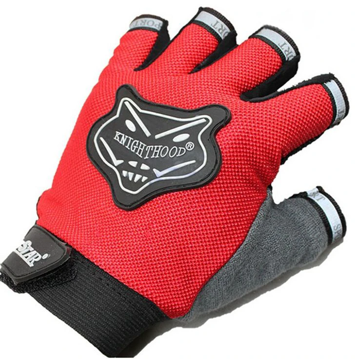 1. Set 2 bucati manusi sport Knitghthood, half finger, material poliester, marime standard medie, culoare neagra