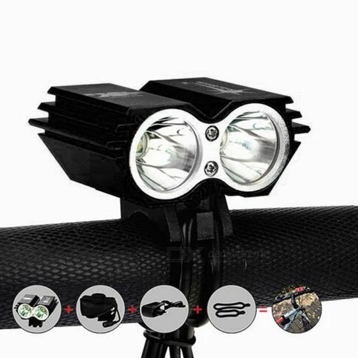 1. Far profesional Carsons, 1800 lumeni, baterie externa inclusa, reincarcabil USB, 4 moduri luminare, negru