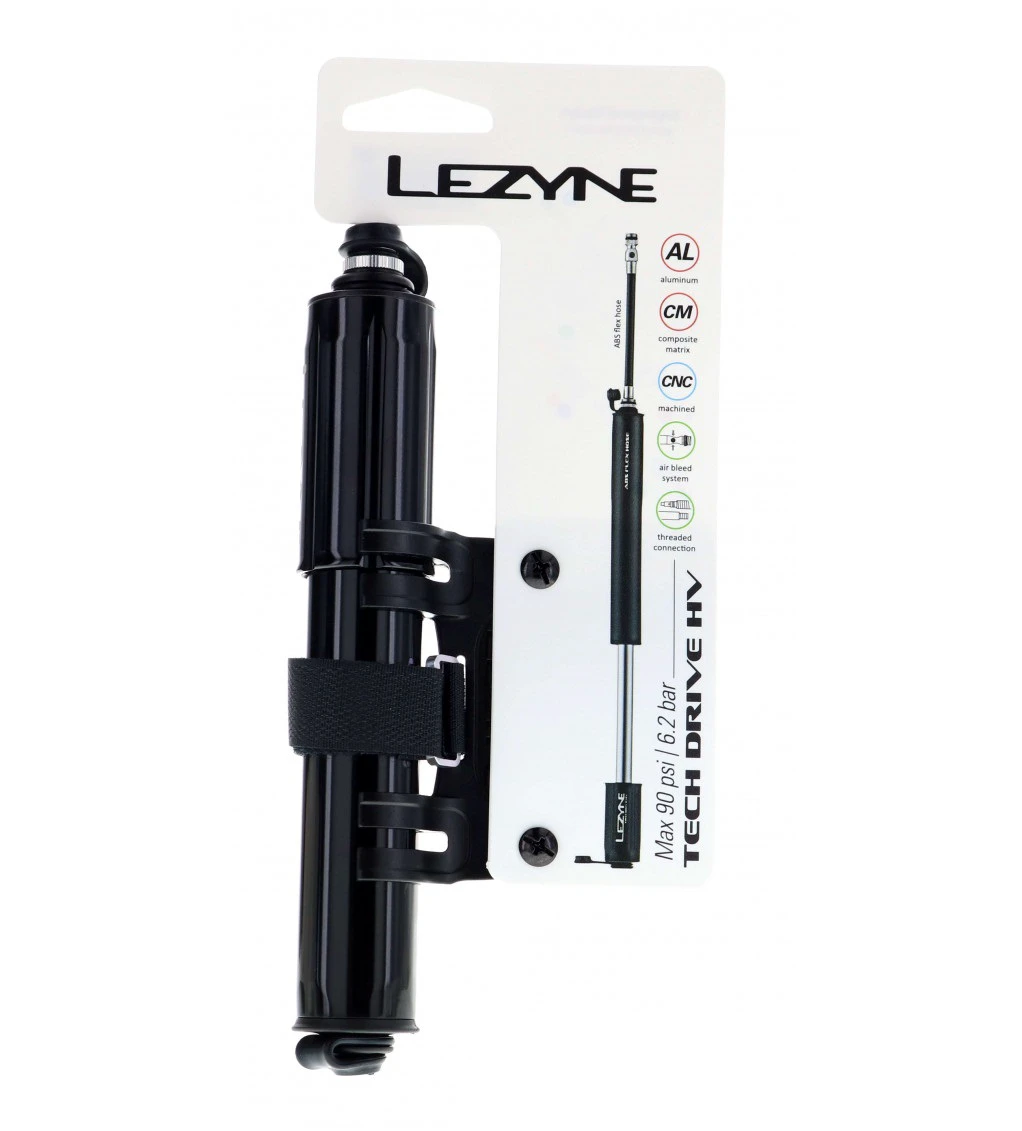 1. Pompa profesionala LEZYNE SPORT DRIVE HP, marime S, 120psi, 8.3 bari, 170 mm lungime, 75g greutate, culoare neagra