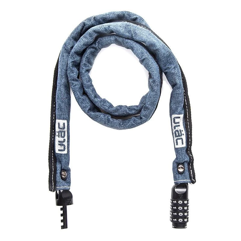 1. Antifurt Ulac 52nd Street cu cifru, otel calit ultra-rezistent, lungime 120cm, rezistent la taiere sau rupere, culoare jeans