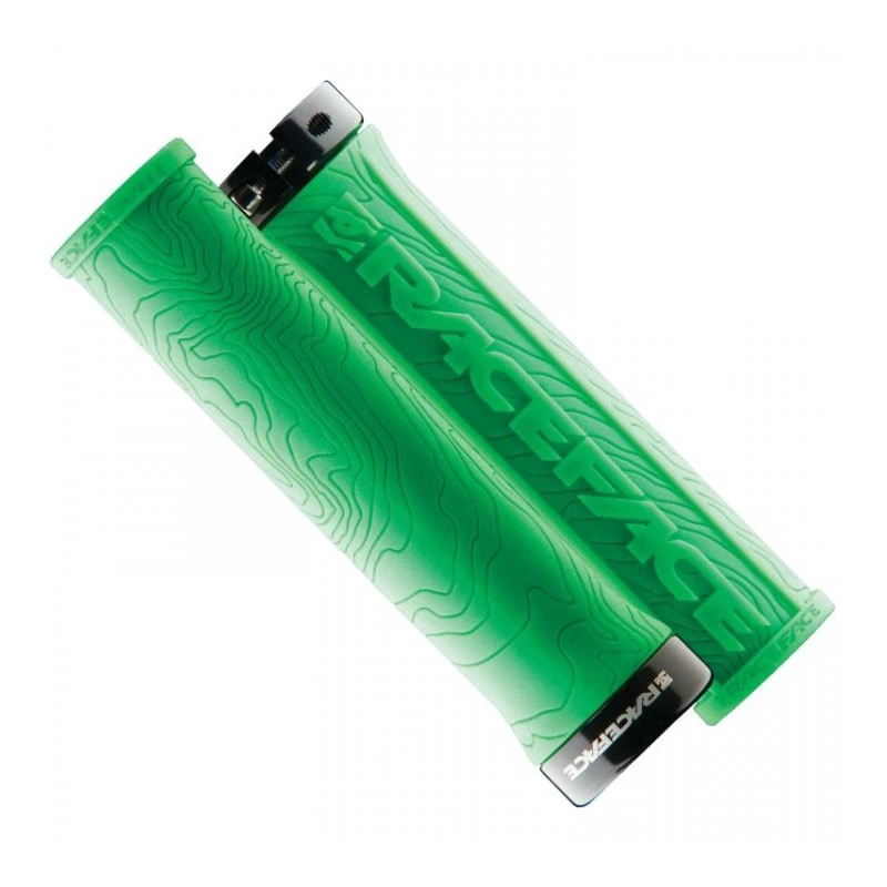 1. Mansoane Race Face Grip Half Nelson W/Lock, material cauciuc, strat superior moale, 1 pereche, culoare verde