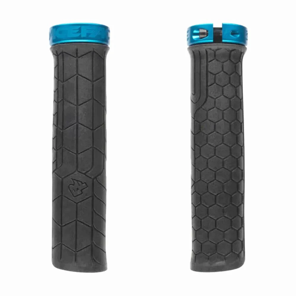 1. Mansoane Race Face Getta Grip, diametru 30 mm, raport durabilitate / comfort, negru si turcoaz