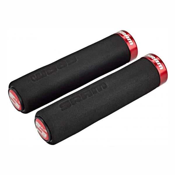 1. Mansoane premium SRAM Locking Grips Foam, lungime 139mm, din spuma comfortabila, negru