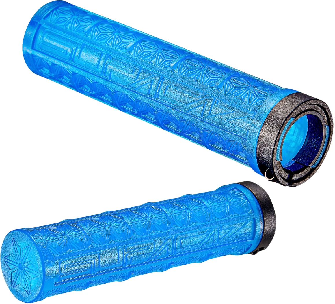 1. Mansoane Specialized Supacaz Grizips Lock-On, diametru extern 32 mm, lungime 135 mm, albastru