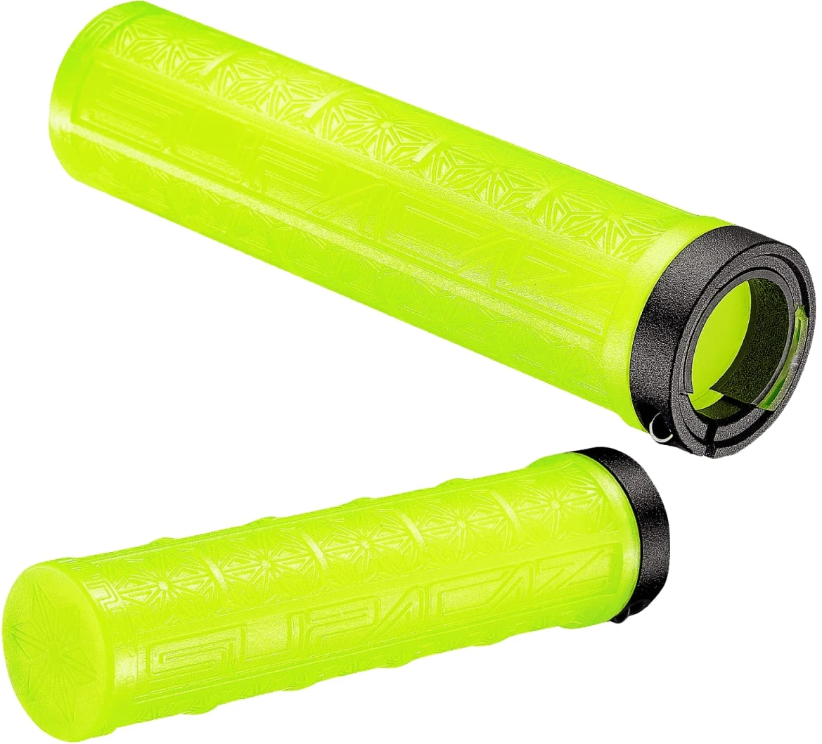 1. Mansoane Specialized Supacaz Grizips Lock-On, diametru extern 32 mm, lungime 135 mm, galben