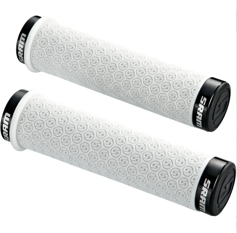 1. Manere mansoane gripuri SRAM Locking Grips DH, lungime 139mm, inel prindere dublu, alb