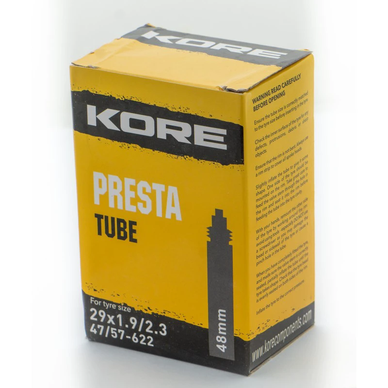1. Camera roata bicicleta Kore 29 x 1.9 / 2.3, valva tip presta, lungime ventil 48 mm