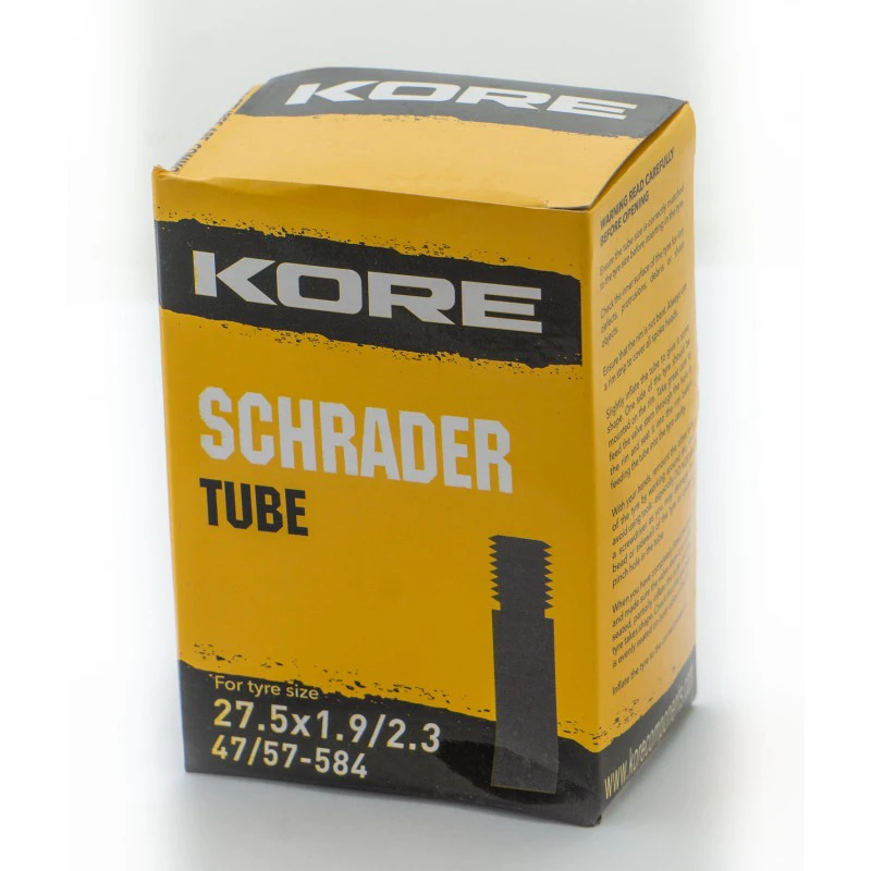 1. Camera roata bicicleta Kore 27.5 x 1.9 / 2.3, valva tip Schrader (auto), lungime ventil 48 mm