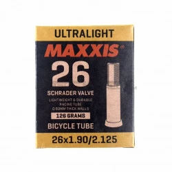1. Camera bicicleta MAXXIS Ultralight, 1.5-2.50'', supapa Schrader, negru