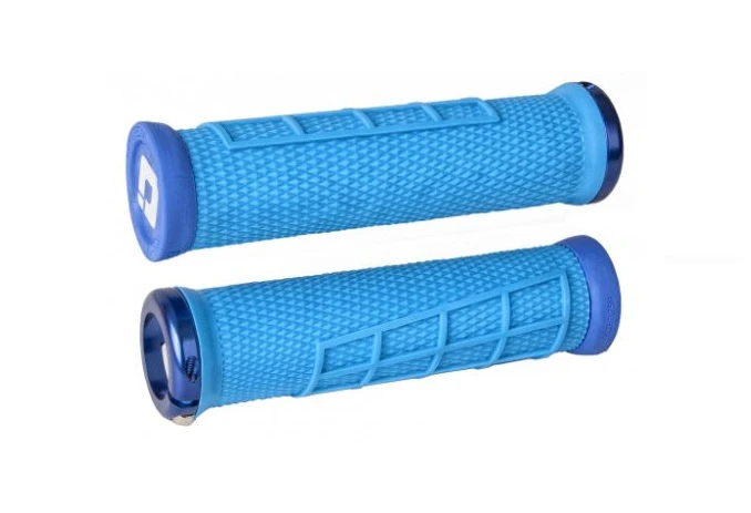 1. Mansoane profesionale ODI Elite Flow Lock-on, riduri transversale si longitudinale, design ergonomic, culoare bleumarin
