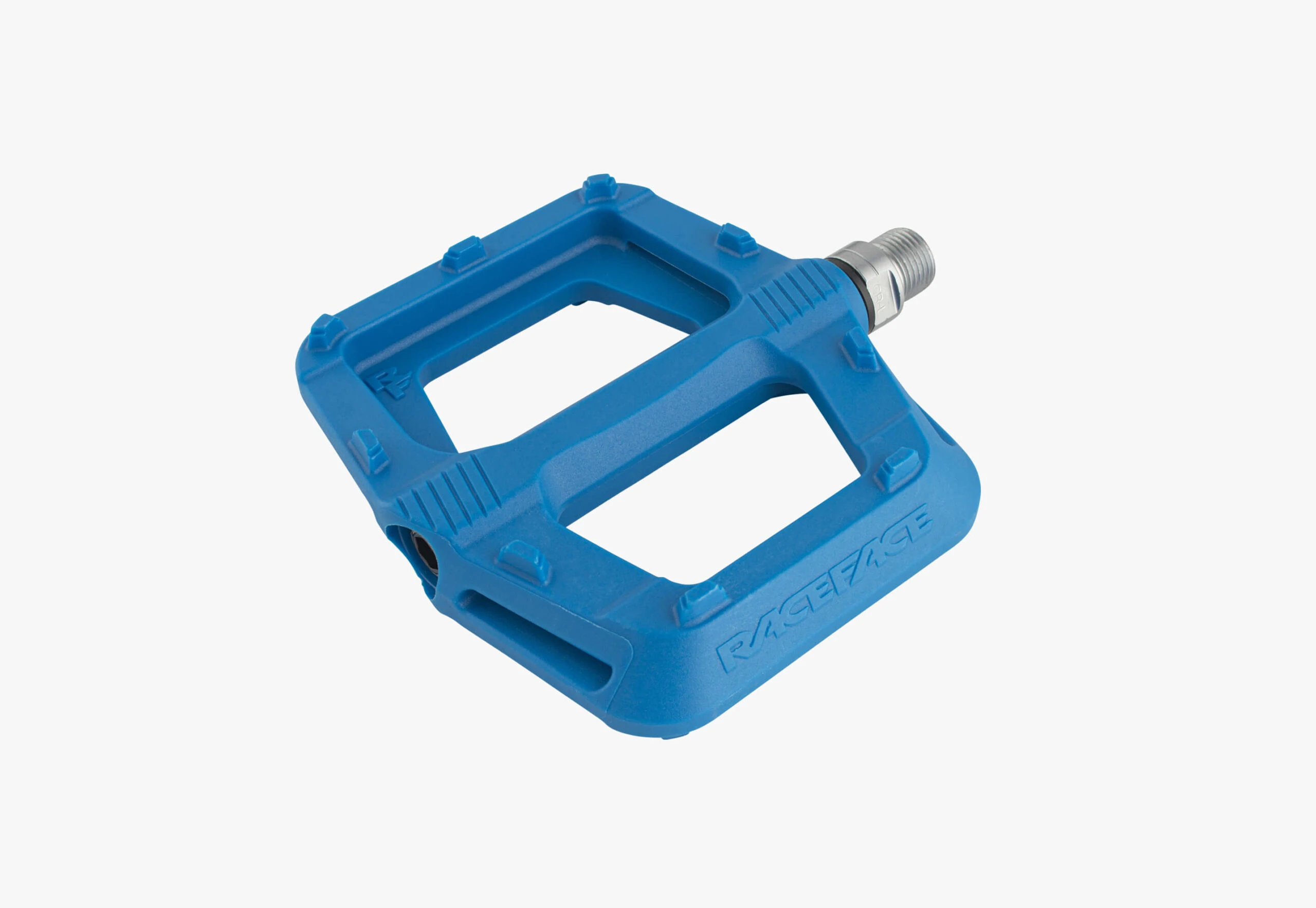 1. Pedale profesionale Race Face Ride, material compozit, 18 pini, culoare albastru