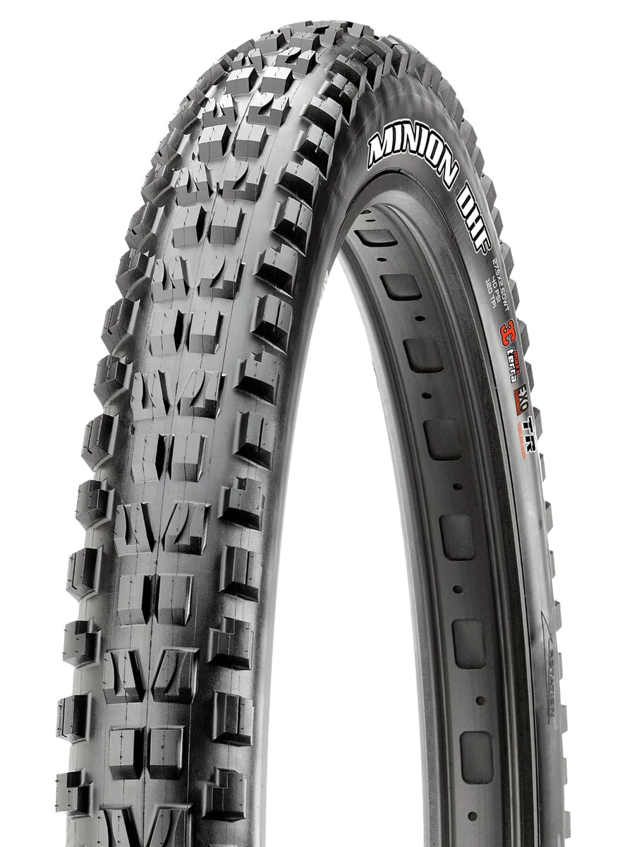 1. Anvelopa cauciuc, Maxxis, Minion DHF 27.5 x 2.50, greutate 634g, densitate 60 TPI, negru