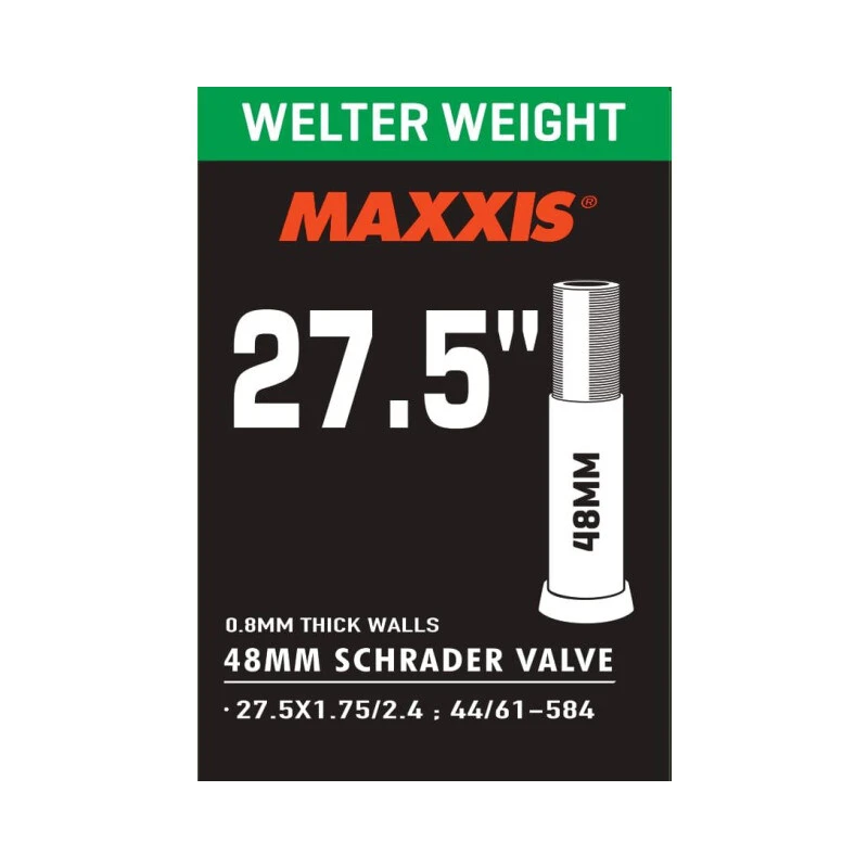 1. Camera roata MTB Maxxis Tube Welter Weight 27.5 x 1.75/2.4 AUTO-SV 48mm, valva auto schrader