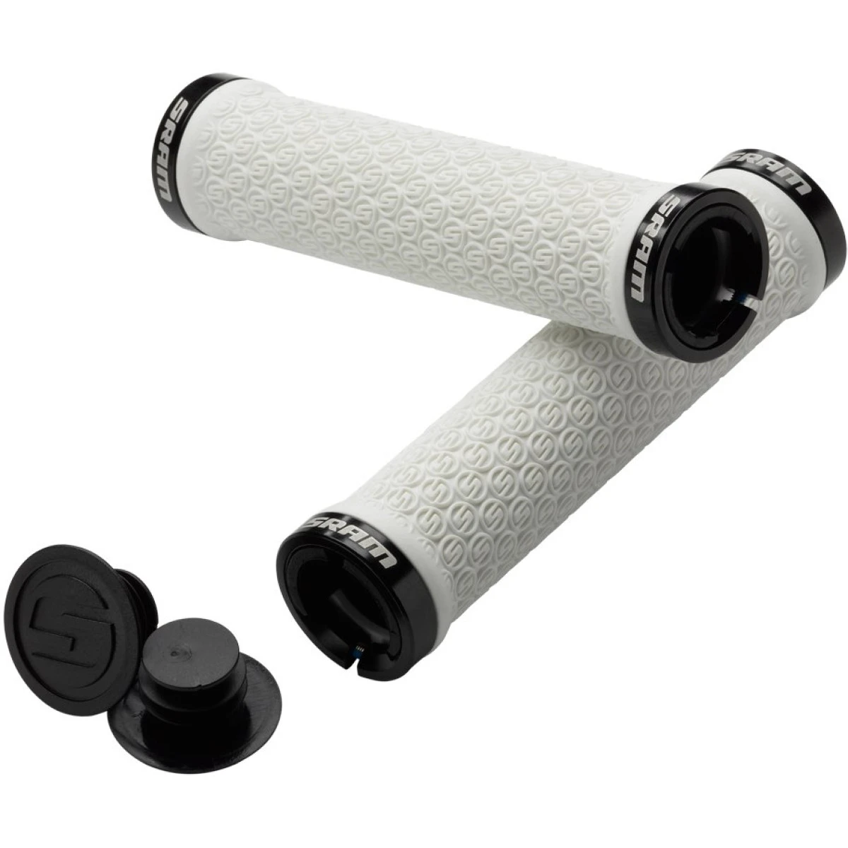 1. Mansoane premium SRAM Locking Grips, lungime 139mm, silicon de inalta calitate, alb