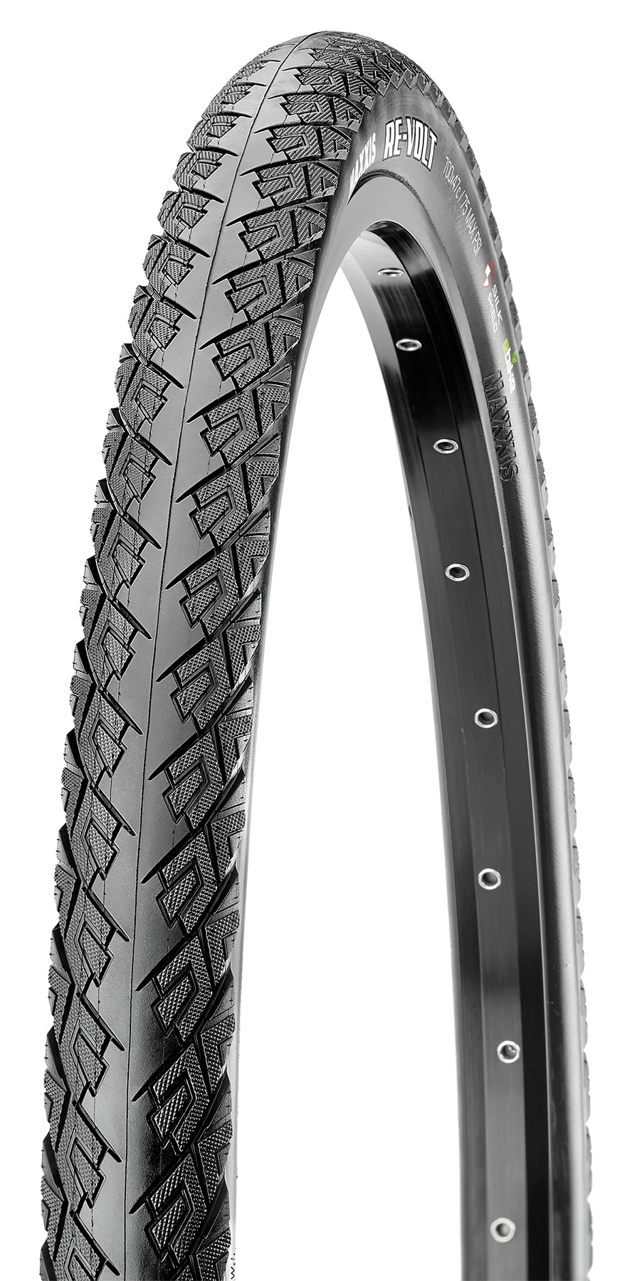 1. Cauciuc bicicleta Maxxis Re-Volt 700 x 47c, densitate 60 TPI, ideal pentru oras, negru