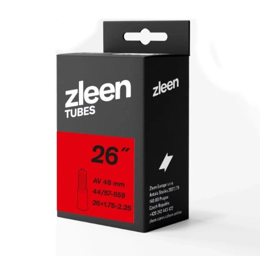1. Camera roata bicicleta Zleen 26 x 1.75-2.25 valva Schrader 48 mm, butil