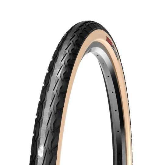 1. Anvelopa bicicleta Ralson Patagonian 700x45c, talon rigid, rezistenta la intepaturi, lateral bej