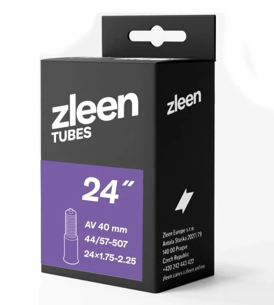 1. Camera roata bicicleta Zleen 24 x 1.75-2.25 valva Schrader 48 mm, butil