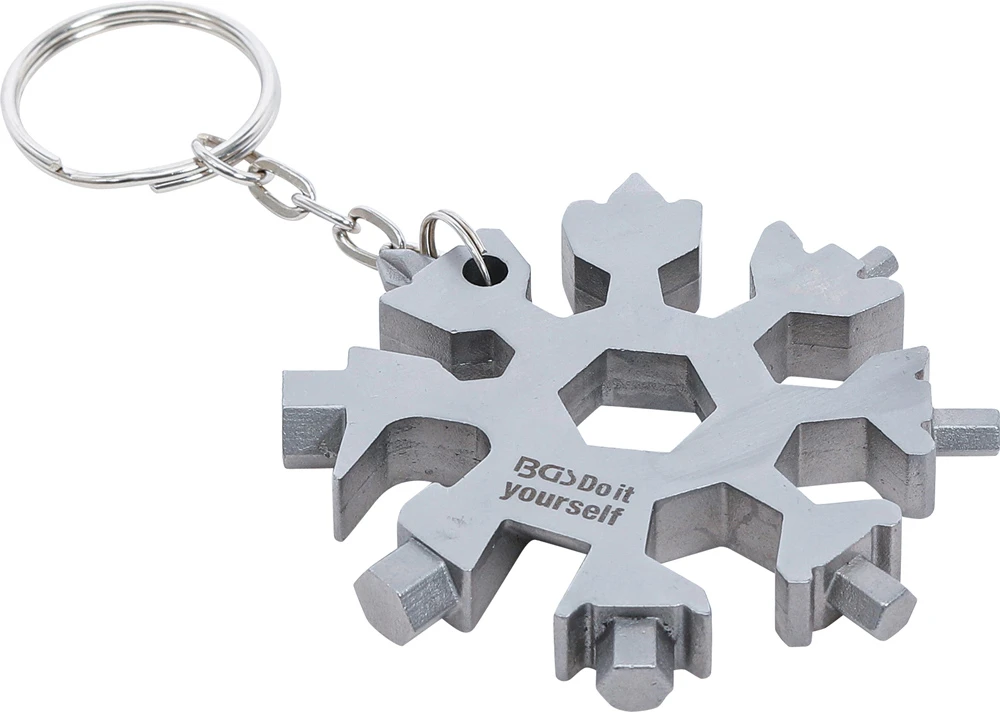 1. Breloc multi-tool 18 functii din otel pentru mici reparatii la bicicleta