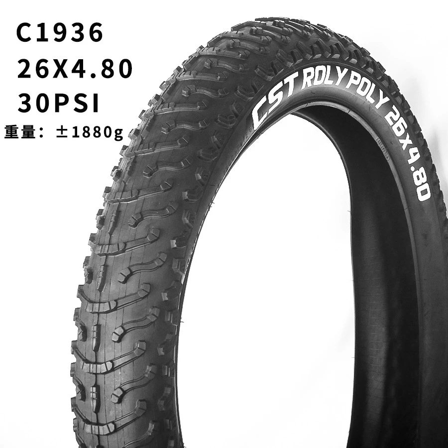 1. Anvelopa cauciuc fat CST 26 x 4,80 MTB Rolly Polly, 60 TPI, Max PSI: 65, negru