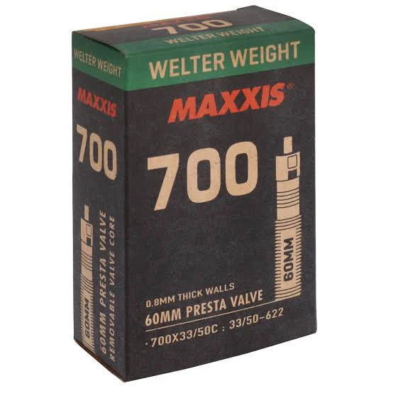 1. Camera roata cursiera Maxxis Tube Welter Weight 700 x 33/50C GAL-FV 48MM, valva presta
