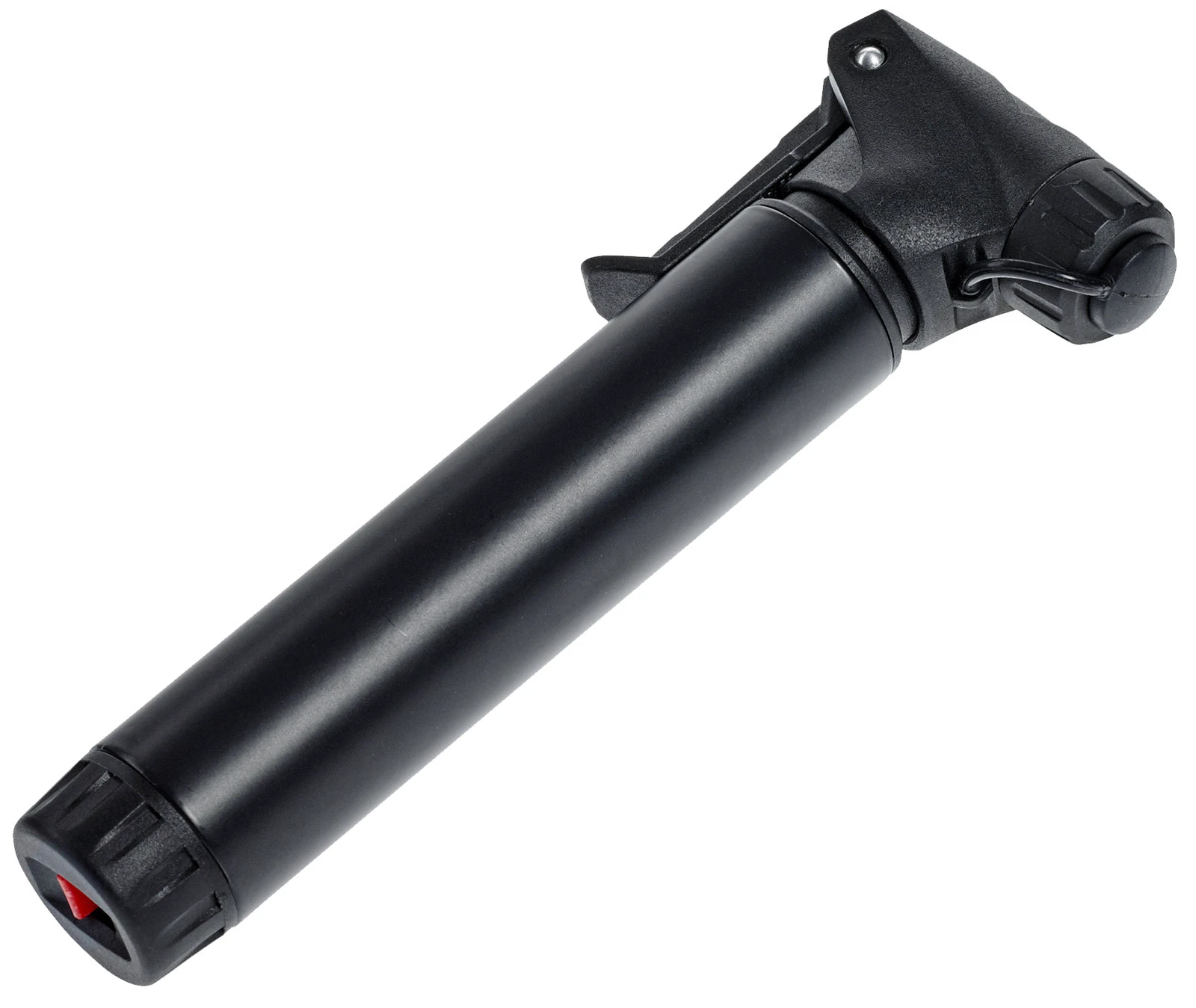 1. Pompa de mana RFR Micro, corp din aluminiu, pentru valva presta bicicleta sau schrader auto, 120 psi