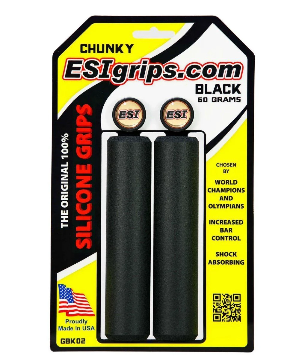 1. Mansoane bicicleta ESI Chunky silicon negru set