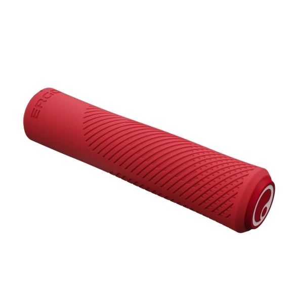 1. Set mansoane bicicleta Ergon GXR, air cell rubber, pentru MTB / cross country, ergonomice, dopuri capete, culoare rosie