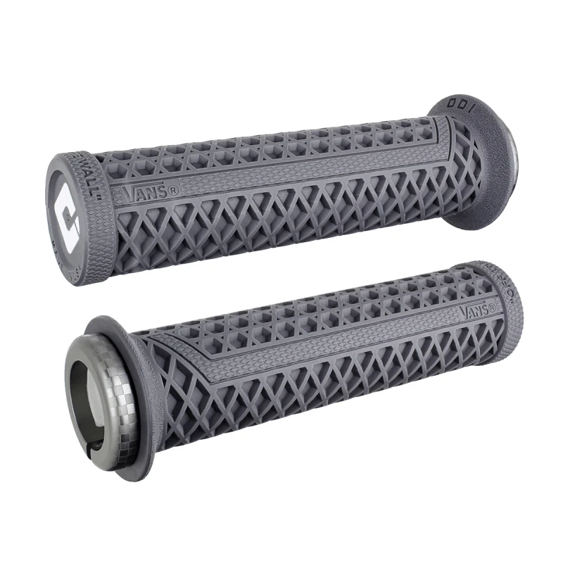 1. Mansoane bicicleta Odi Vans Lock-On, 130x30mm, cu inel blocare, set 2 bucati, culoare gri
